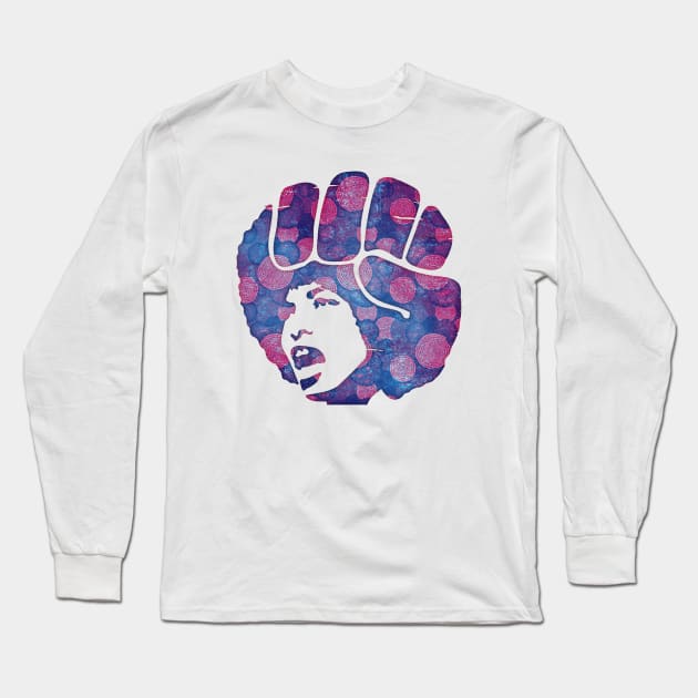 Angela Davis Long Sleeve T-Shirt by HAPPY TRIP PRESS